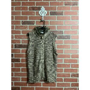 Charter Club Crochet Zippered Vest - L